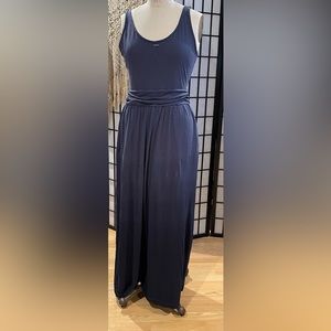 Travel - maxi dress blue. Large 100% cotton